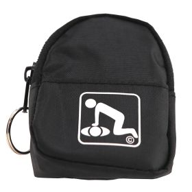 CPR Black Beltloop Keychain Backpack with Faceshield, Gloves, and Cleansing Wipes