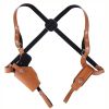Shoulder Holster With Adjustable Straps Magazine Holder Vertical PU Leather Gun Holster For Concealed Carry Fit For M1911 Glock Sig Sauer