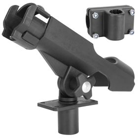 Boat Fishing Pole Rod Holder 360° Rotatable Kayak Side Rail Mount Adjustable Folding Rod Holder w/ Large Clamp (Option: PcFishingPoleHolder)