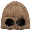 Unisex Knit Beanie Hat with Goggle Chunky Winter Warm Hat Skull Cap 4 Colors